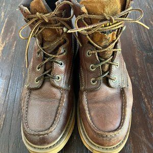 Wolverine Wedge Boots, Brown Leather, size 8